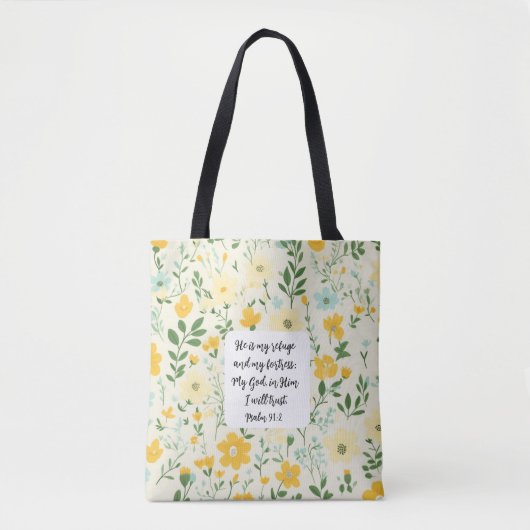 Psalm 91:2 Christian Tote Bag (Voorkant)