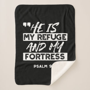 Psalm 91:2 Mijn schuilplaats en mijn vesting Chris Sherpa Deken