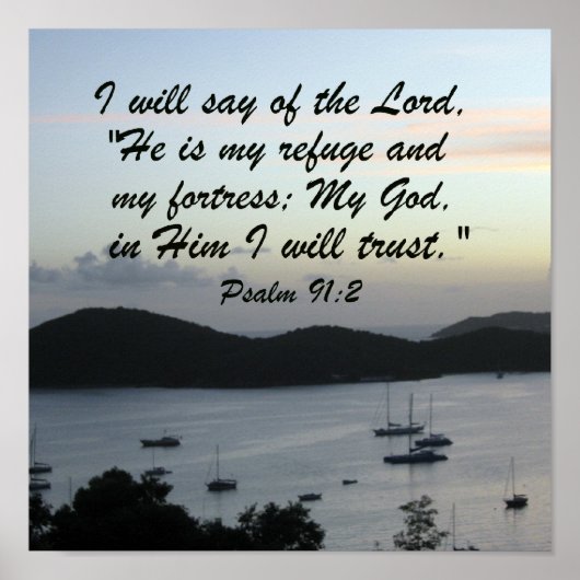 psalm 91:2 poster (Voorkant)
