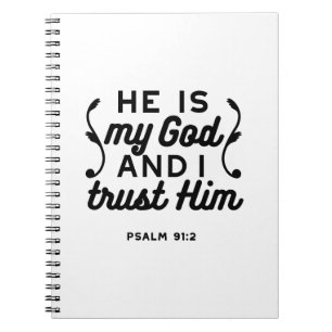 Psalm 91:2 – Vertrouw op God Christelijke Bijbelve Notitieboek
