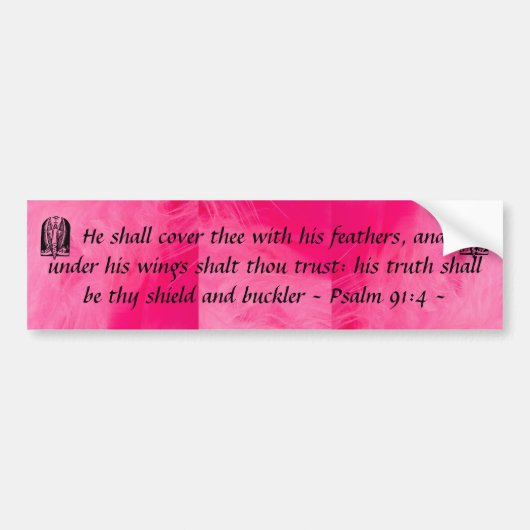 Psalm 91:4 bumpersticker (Voorkant)