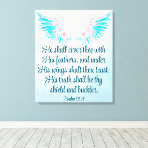 psalm 91:4 canvas afdruk