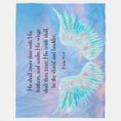 psalm 91:4 fleece deken (Voorkant)