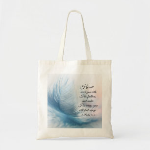Psalm 91:4 Hij zal je bedekken met zijn vaders Tote Bag