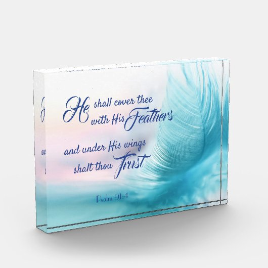 Psalm 91:4 King James Photo Block Fotoblokken (Links)