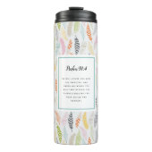 Psalm 91:4 Scripture and Feather Design Thermosbeker (Voorkant)