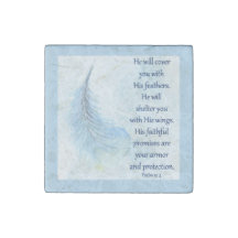 Psalm 91:4 Stenen Magneet