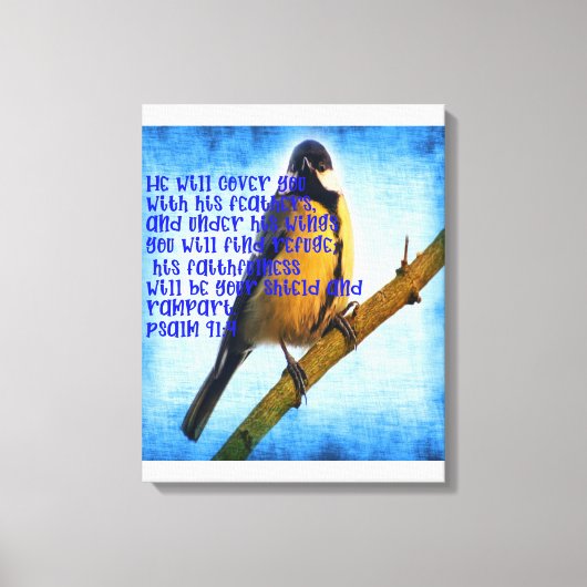 Psalm 91:4 trouw canvas afdruk (Voorkant)