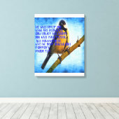 Psalm 91:4 trouw canvas afdruk (Insitu (Houten vloer))