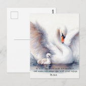 Psalm 91:4 Wings Gods beschermings Bijbelscriptie Briefkaart (Voorkant / Achterkant)