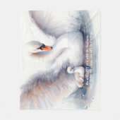 Psalm 91:4 Wings Gods beschermings Bijbelscriptie Fleece Deken (Voorkant)