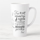 Psalm 91 Angel Protection Christelijke scripts Latte Mok (Rechts)
