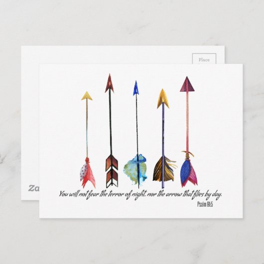Psalm 91 Arrow Briefkaart (Voorkant / Achterkant)