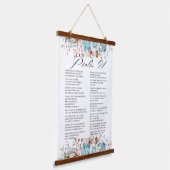 Psalm 91 Bijbel Schrift Bloemen Hangend Wandkleed (Gebogen)