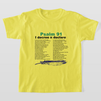 Psalm 91 Bijbelscripts Meisjes Christelijk T-shirt