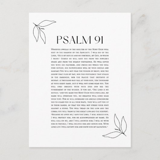 Psalm 91 briefkaart (Voorkant)