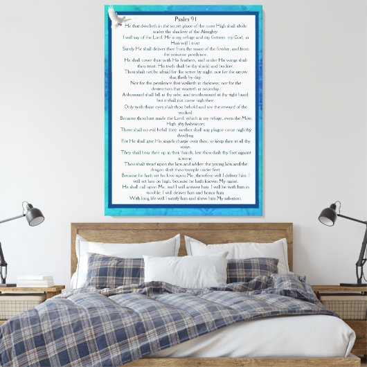 psalm 91 canvas afdruk (Insitu (Slaapkamer))