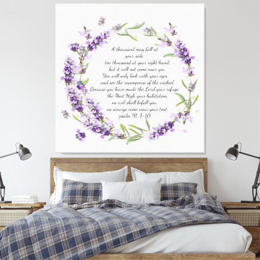 Psalm 91 canvasafdruk canvas afdruk (Insitu (Slaapkamer))
