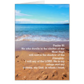 Psalm 91, carte plage de sable (Devant)