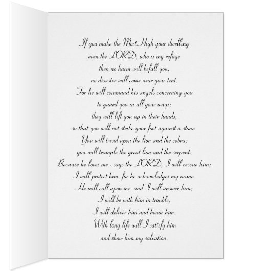 Psalm 91, carte plage de sable (Intérieur (Droit))