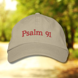 Psalm 91 Classic Embroidered Hat Geborduurde Pet