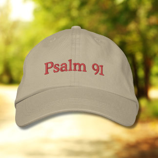 Psalm 91 Classic Embroidered Hat Geborduurde Pet