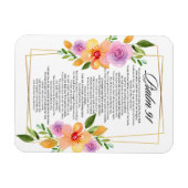 Psalm 91 Floral Geometrisch Lijst Magneet (Horizontaal)