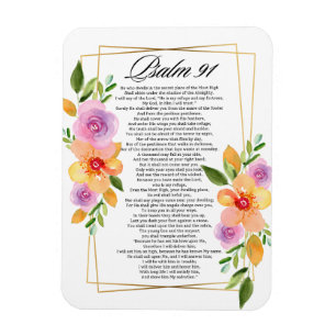 Psalm 91 Floral Geometrisch Lijst Magneet