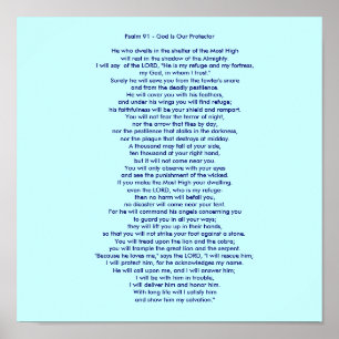 Psalm 91 - God is onze beschermer Poster