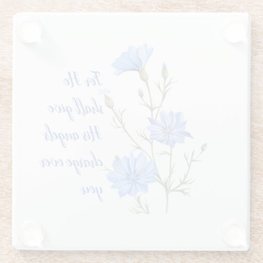 Psalm 91 He Shall Give His Angels Inspirational Glazen Onderzetter (Achterkant)