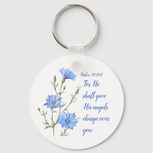 Psalm 91  He Shall Give His Angels Inspirational Sleutelhanger (Voorkant)