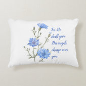 Psalm 91: Hij zal zijn engelen Inspirerend geven Accent Kussen (Voorkant)