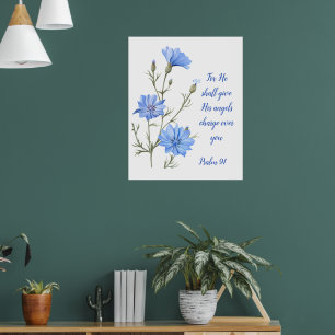 Psalm 91 Hij Zal Zijn Engelen Inspirerend Poster