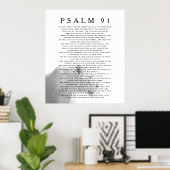 Psalm 91 Leeuw Christelijk Bijbelvers Kunst Poster (Thuiskantoor)