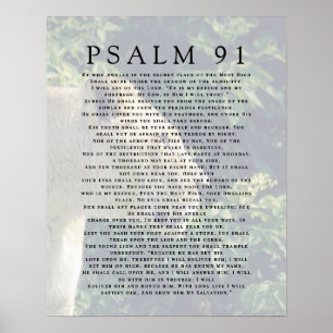 Psalm 91 Leeuwenkop Christelijke Poster