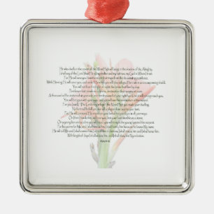 Psalm 91 Lily Bloem Mijn God is wie ik vertrouw Metalen Ornament