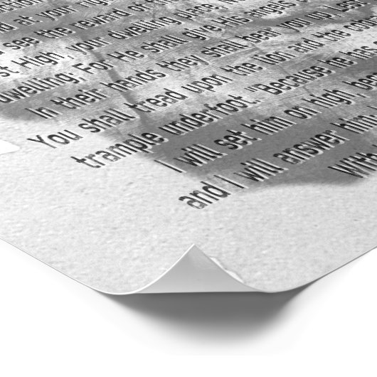 Psalm 91 Lionkunstwerk voor uw Poster thuis (Hoek)