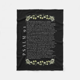 Psalm 91 Mooie Eucalyptusbladeren Fleece Deken