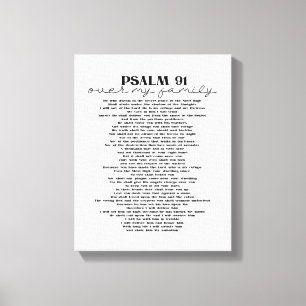 Psalm 91 Muurdecoratie Boven Uw Familie Canvas Afdruk