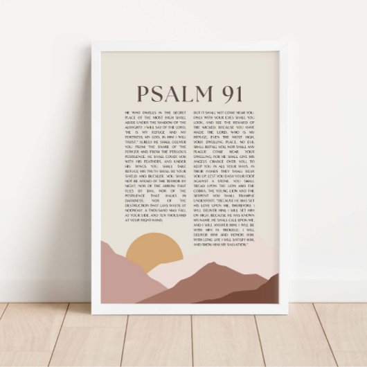 Psalm 91 NKJV Bijbelvers Poster