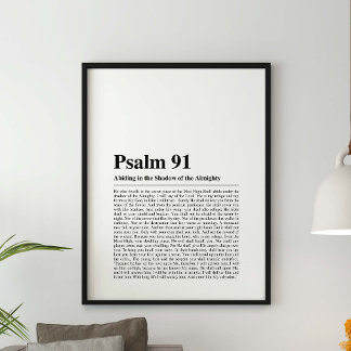 Psalm 91 NKJV Bijbelvers Poster