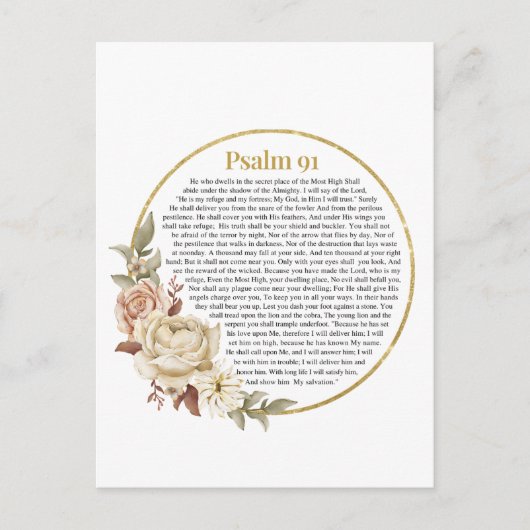 Psalm 91 NKJV Briefkaart (Voorkant)
