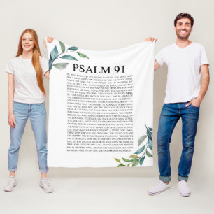 Psalm 91 NKJV Fleece Deken