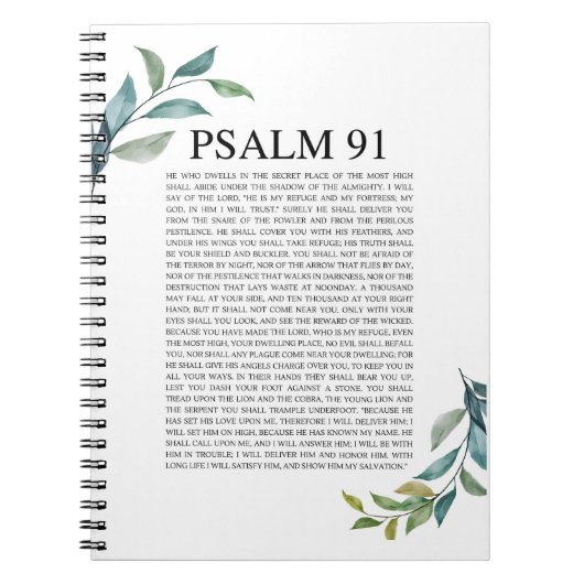 Psalm 91 NKJV Notitieboek (Voorkant)