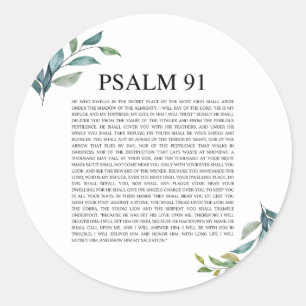 Psalm 91 NKJV Ronde Sticker