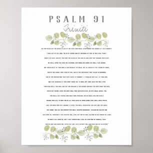 Psalm 91 Over Uw Kind Eucalyptus Bladeren Aangepa Poster
