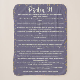 Psalm 91, Paarse, Koning James Versie, Bijbelvers Sherpa Deken