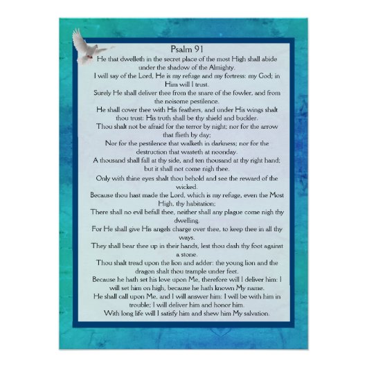 psalm 91 perfect poster (Voorkant)