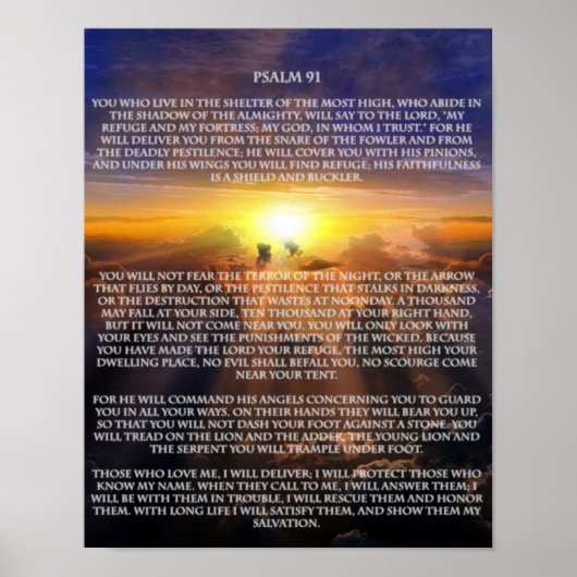 PSALM 91 POSTER (Voorkant)