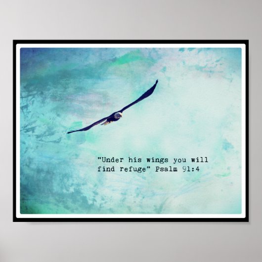Psalm 91 Poster 11x8.5 van Eagle (Steen) (Voorkant)